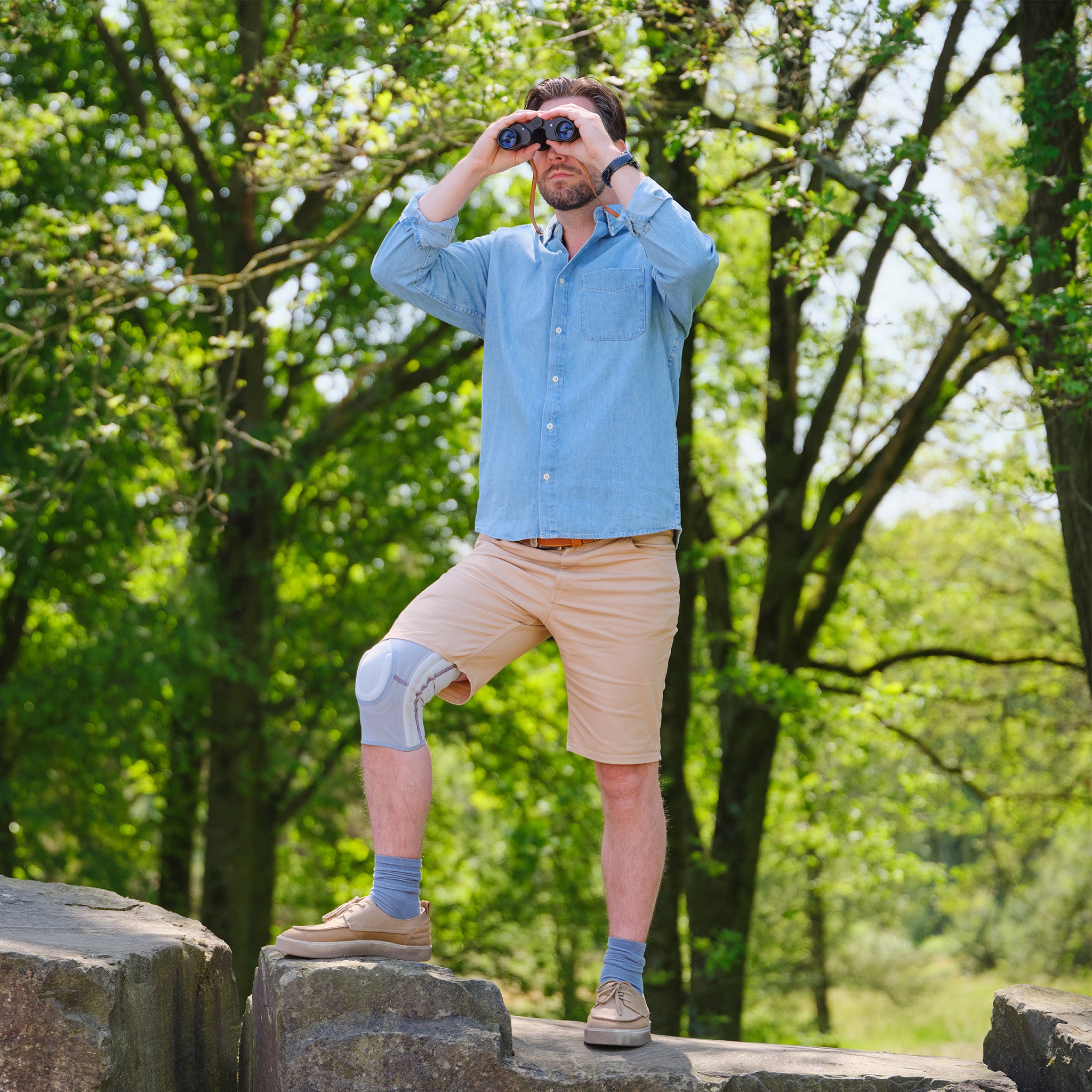 Knebeskyttere Push Care med justerbare lårbeskyttere