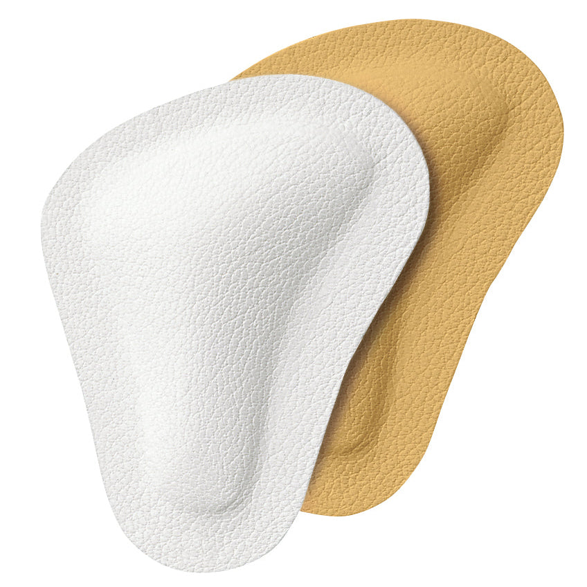 Självhäftande förfotspelotter i läder för nedsjunket främre fotvalv