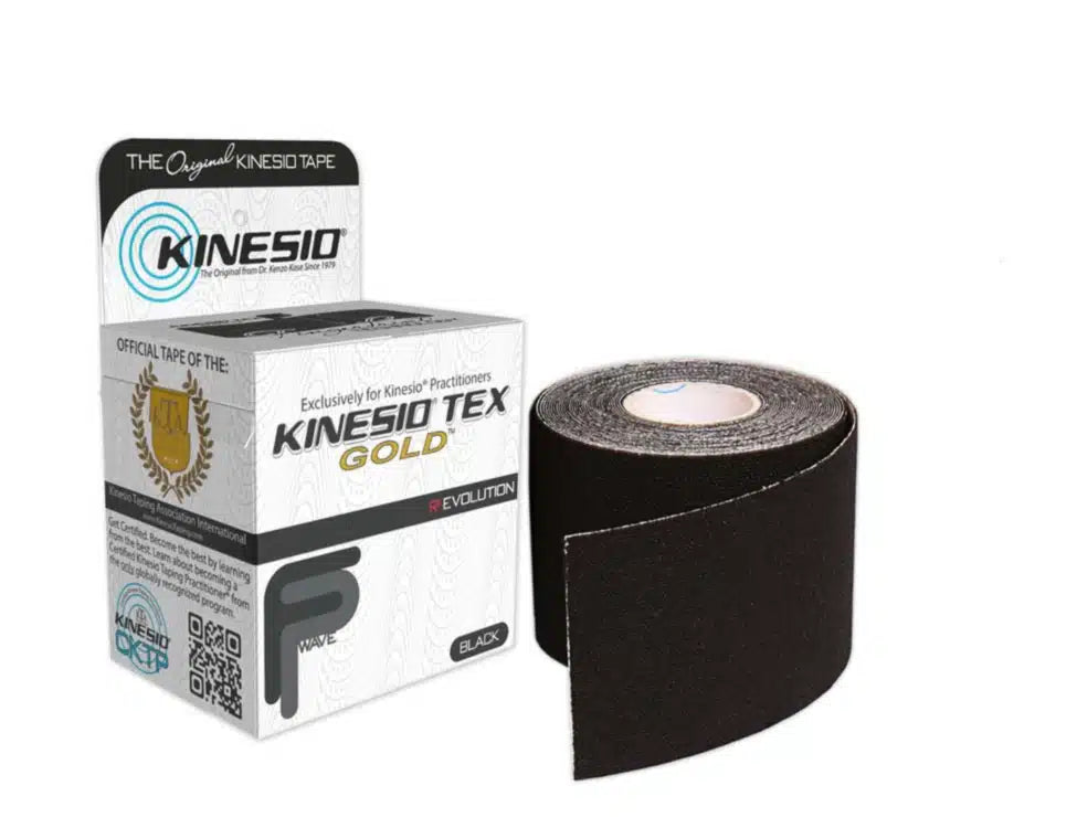 Kinesio-tape Kinesio Tex Gold FP 5 meter svart for idrettsskader og muskelstøtte