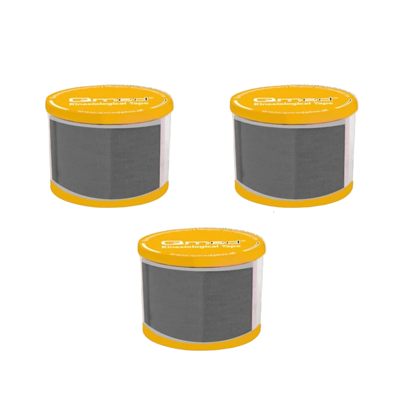 Kinesiotape svart med høy strekkbarhet, 3-pakning