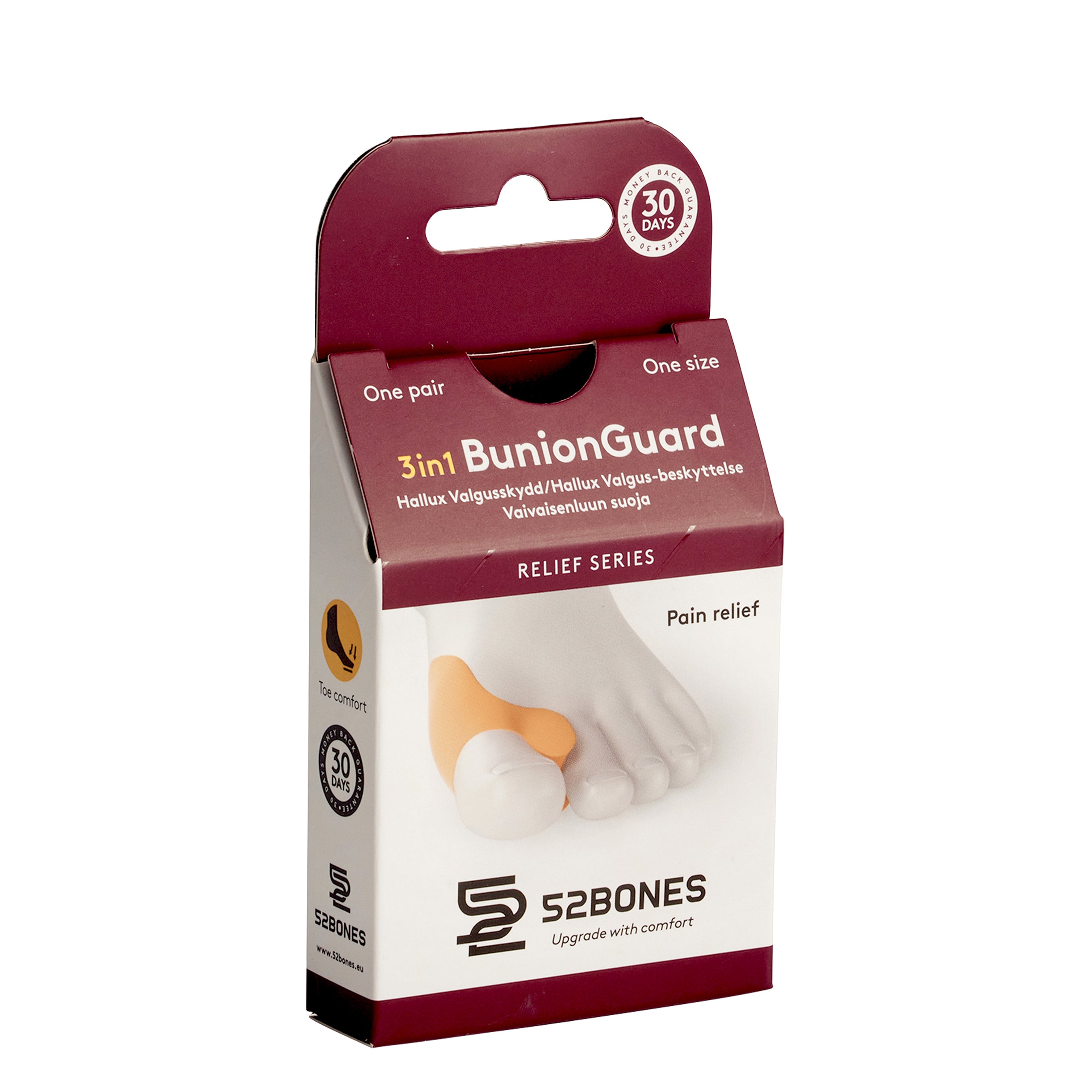 3-in-1 hallux valgus protector with toe separator and gel pad
