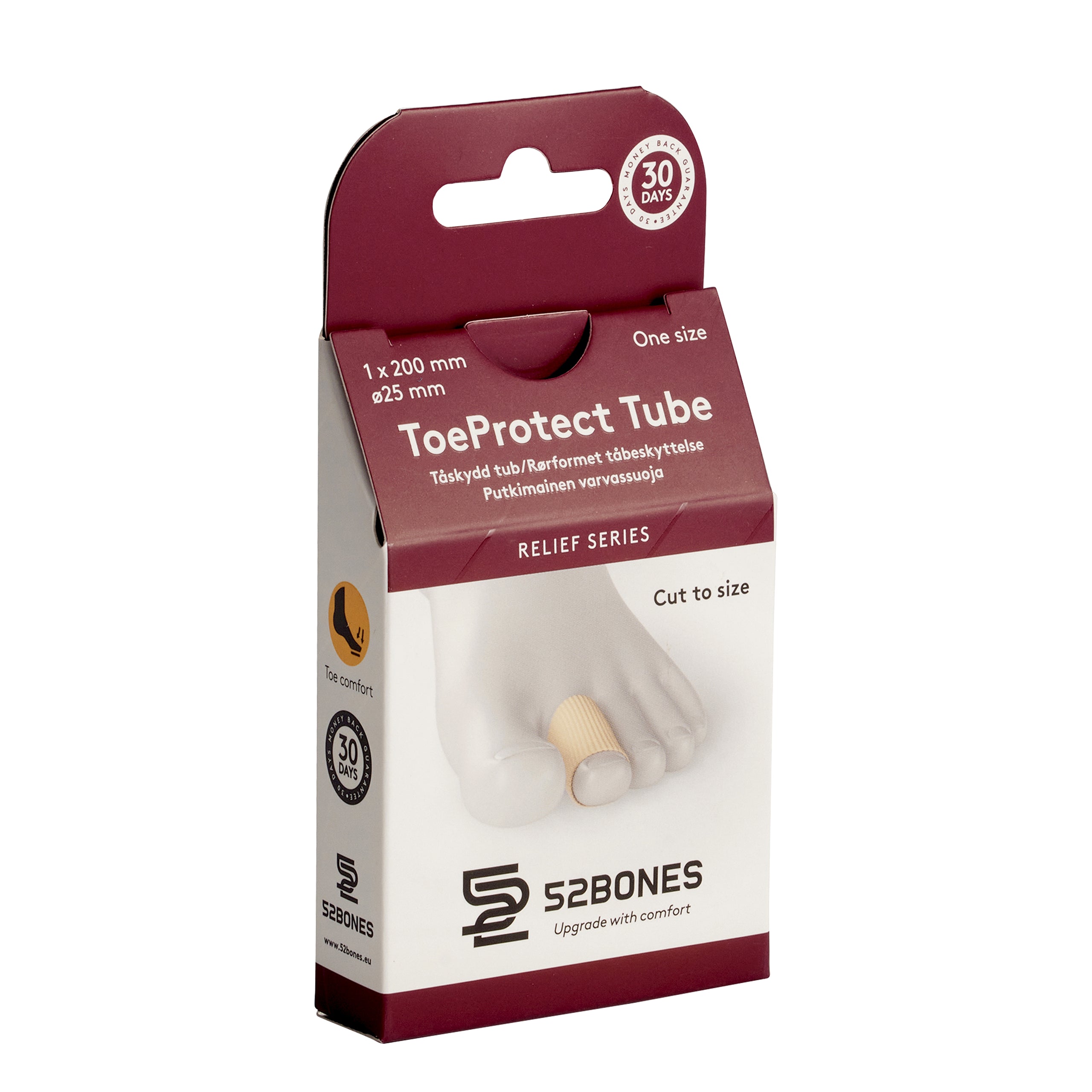Tube-shaped toe protector with silicone for toes and fingers