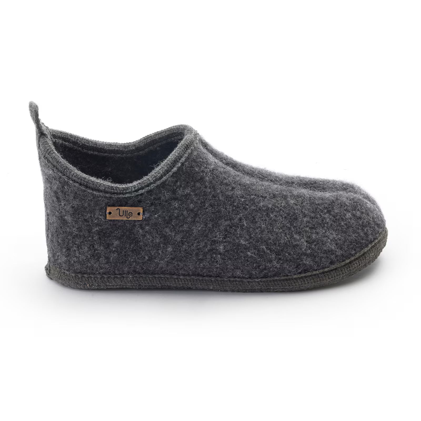 Wool slippers Ulle Cottage dark grey melange