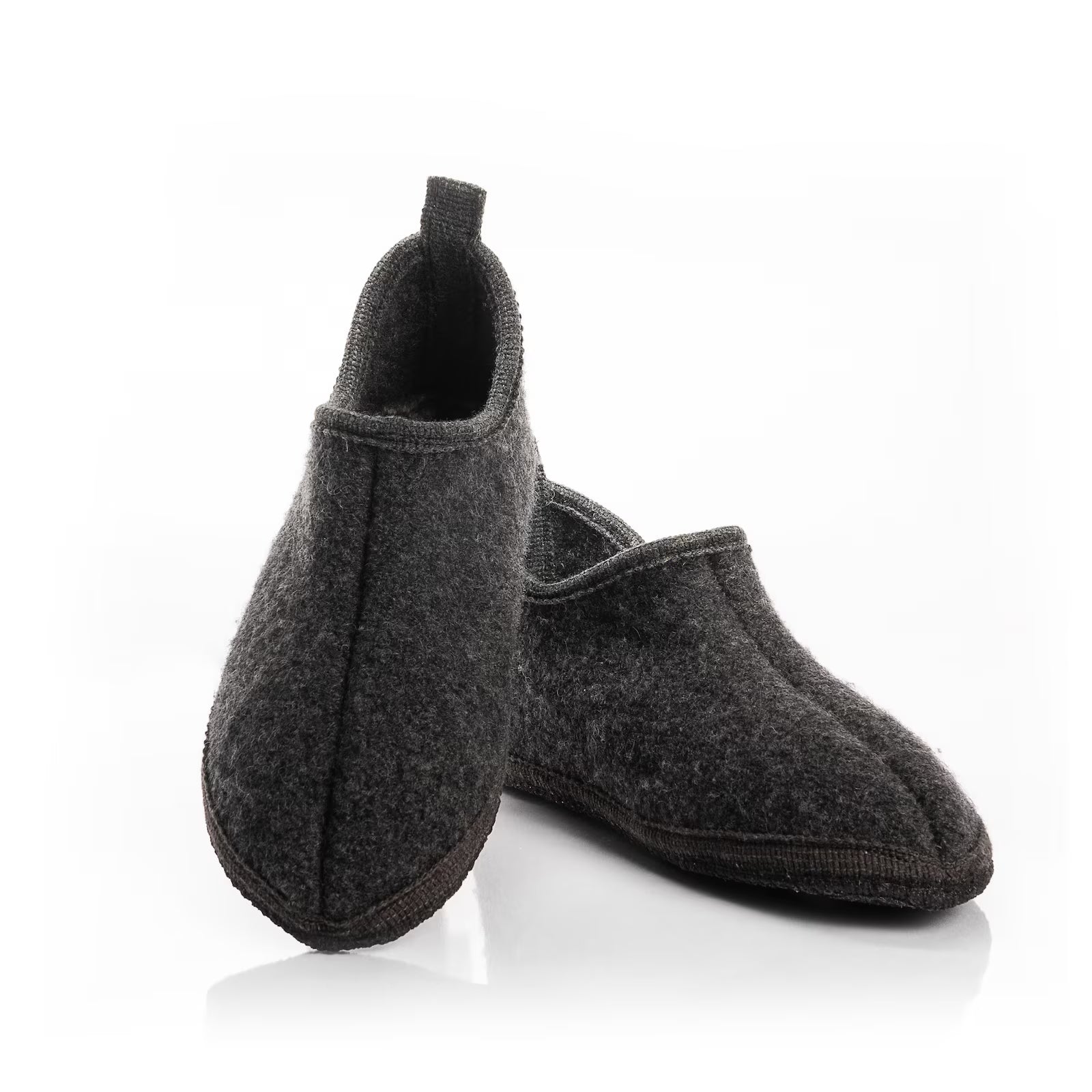 Wool slippers Ulle Cottage dark grey melange