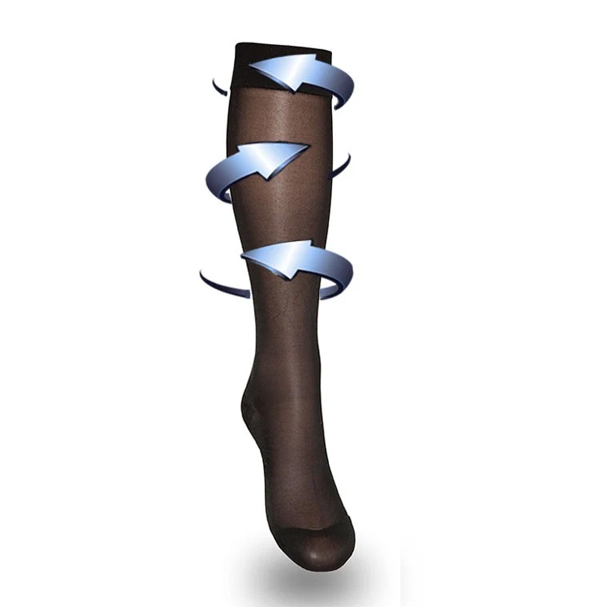 Støttestrømper 140 den svarte for slitne og hovne ben