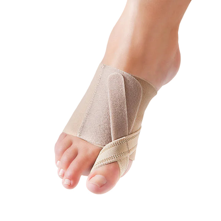 Hallux valgus-sett med tåspreder og korrigeringsstøtte