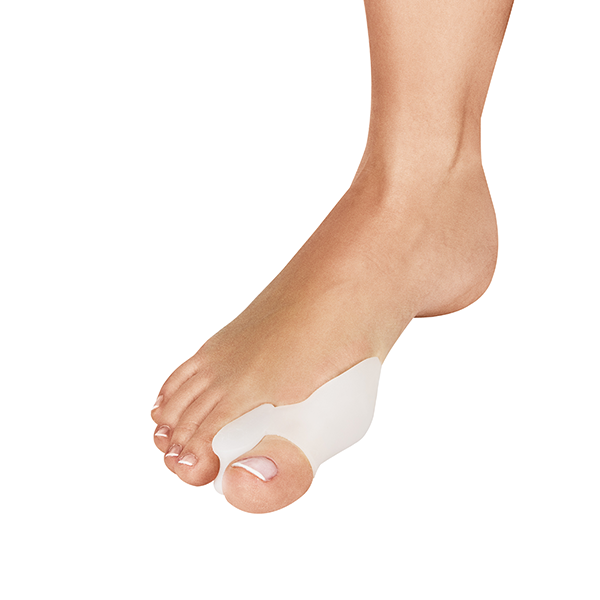 Hallux valgus-sett med tåspreder og korrigeringsstøtte