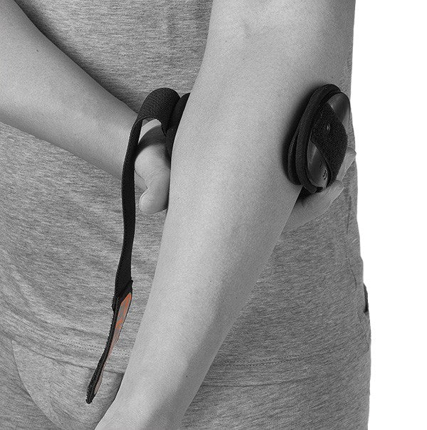 Albuebelte med justerbar pute for tennis- og golfarm