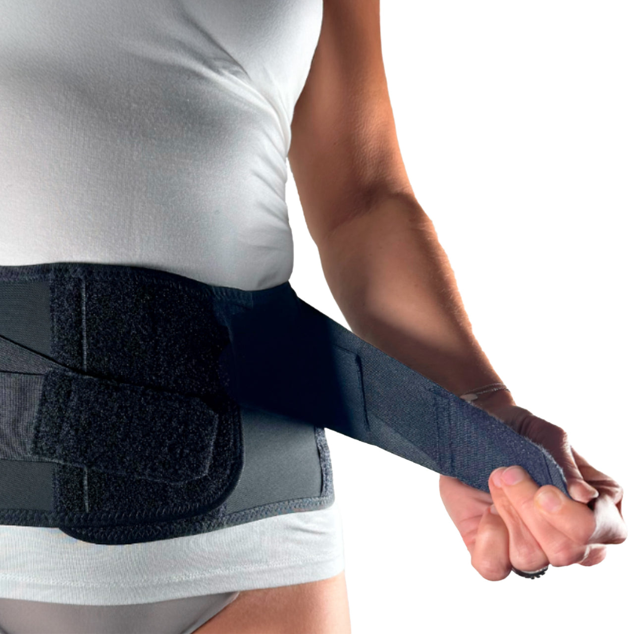 Ryggstøtte i en glatt, lav modell for korsryggen