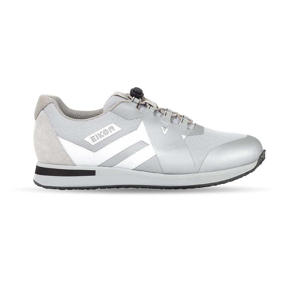 Eikon ortopediske herresko for stabilitet og komfort i sølv/svart