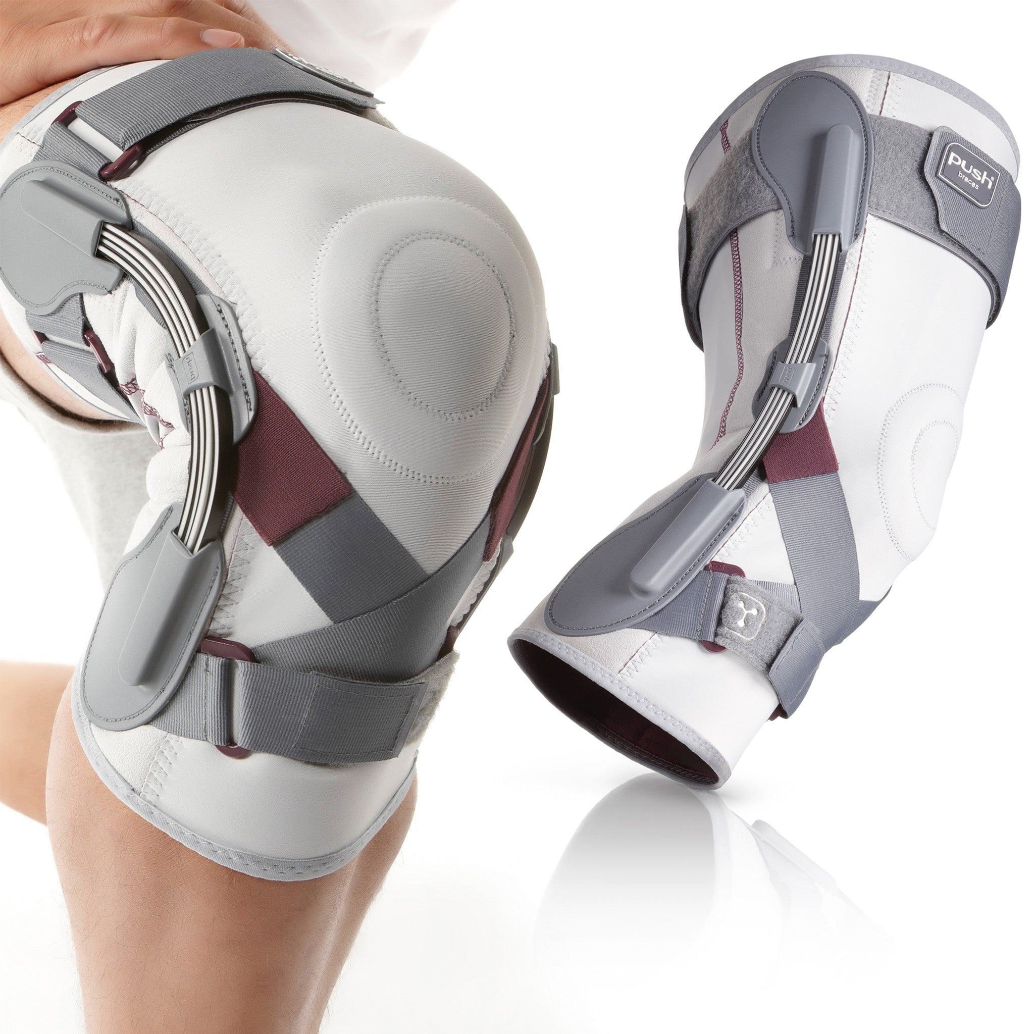 Push Med knee brace with slatted rails