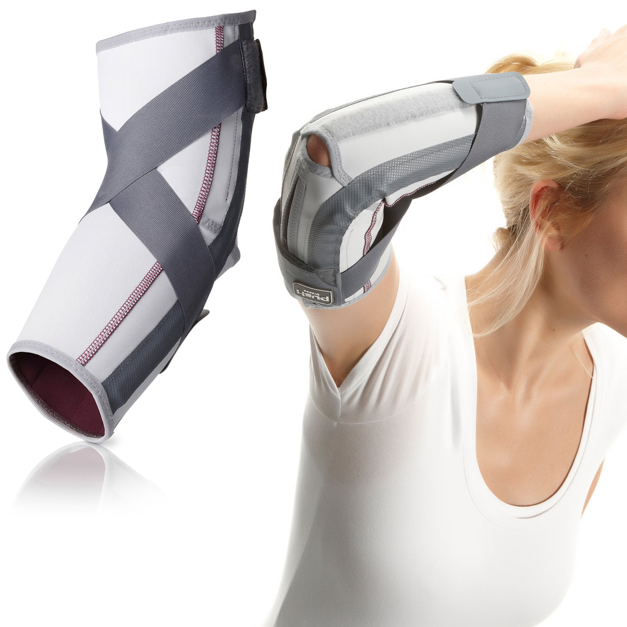 Albuestøtte Push Med for overstrukket albueledd