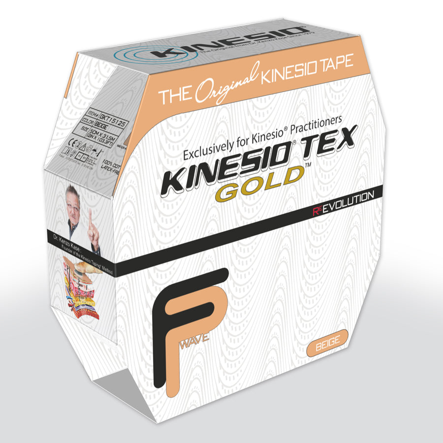 Kinesiotape Kinesio Tex Gold FP 31,5 meter beige for idrettsskader og muskelstøtte