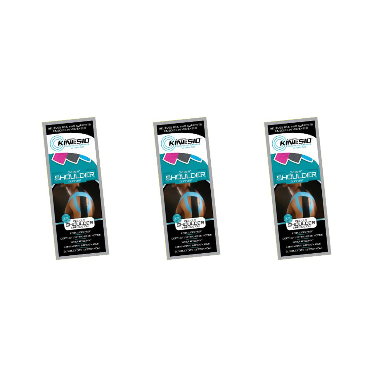 Kinesioteip Kinesio Tex Pre Cut skulder 3-pakning