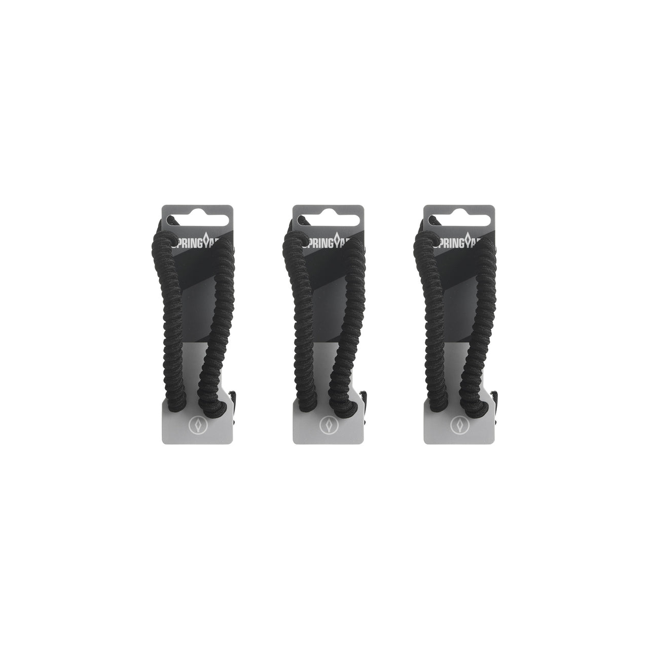 Elastiske spiralskoliser svarte 3-pakning