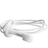 Elastiske skolisser med lås hvite 3-pakning