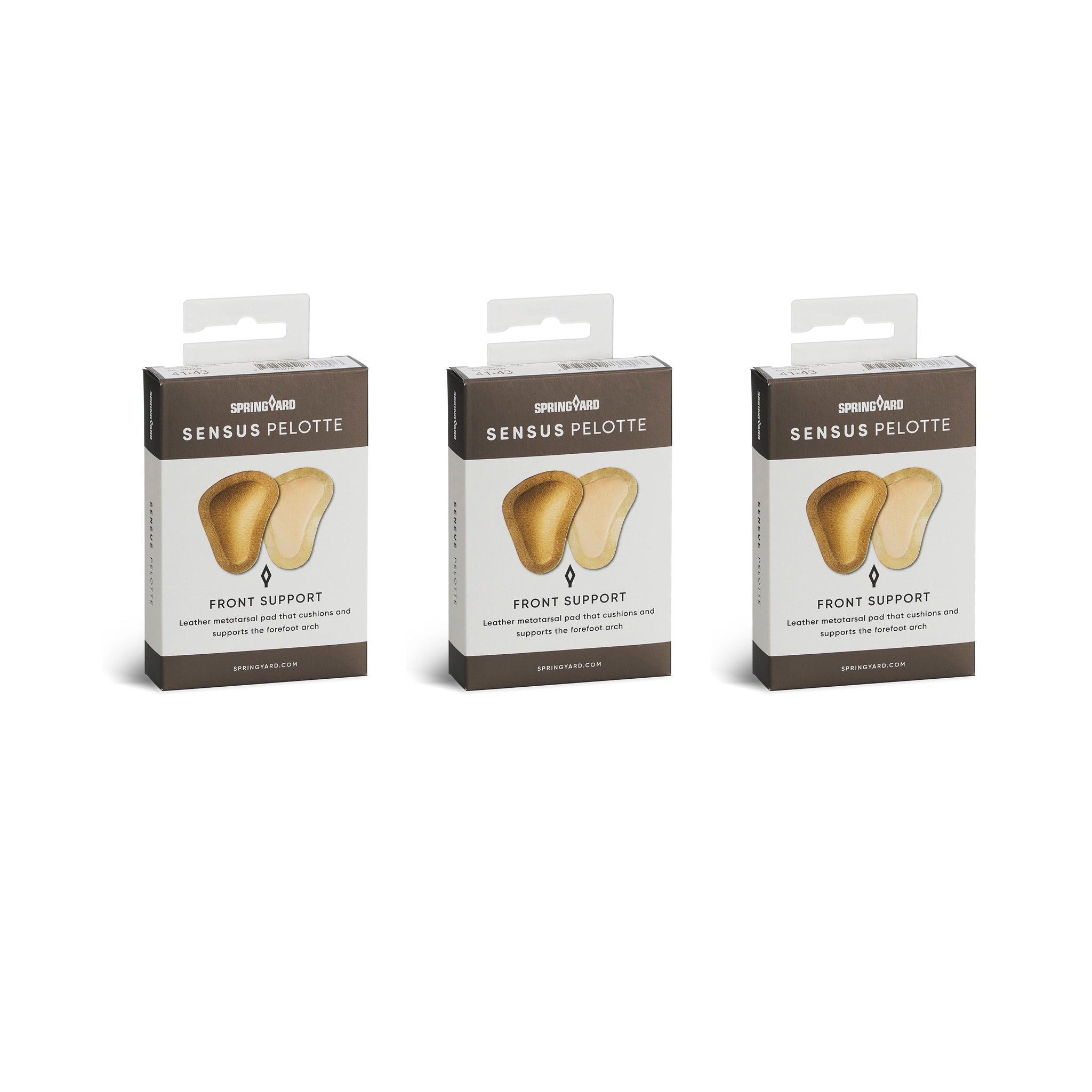 Selvklebende puter for avlastning av innsunkne forfotbuer, 3-pakning