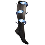 Ekstra tynne, svarte støttestrømper for hovne og slitne ben