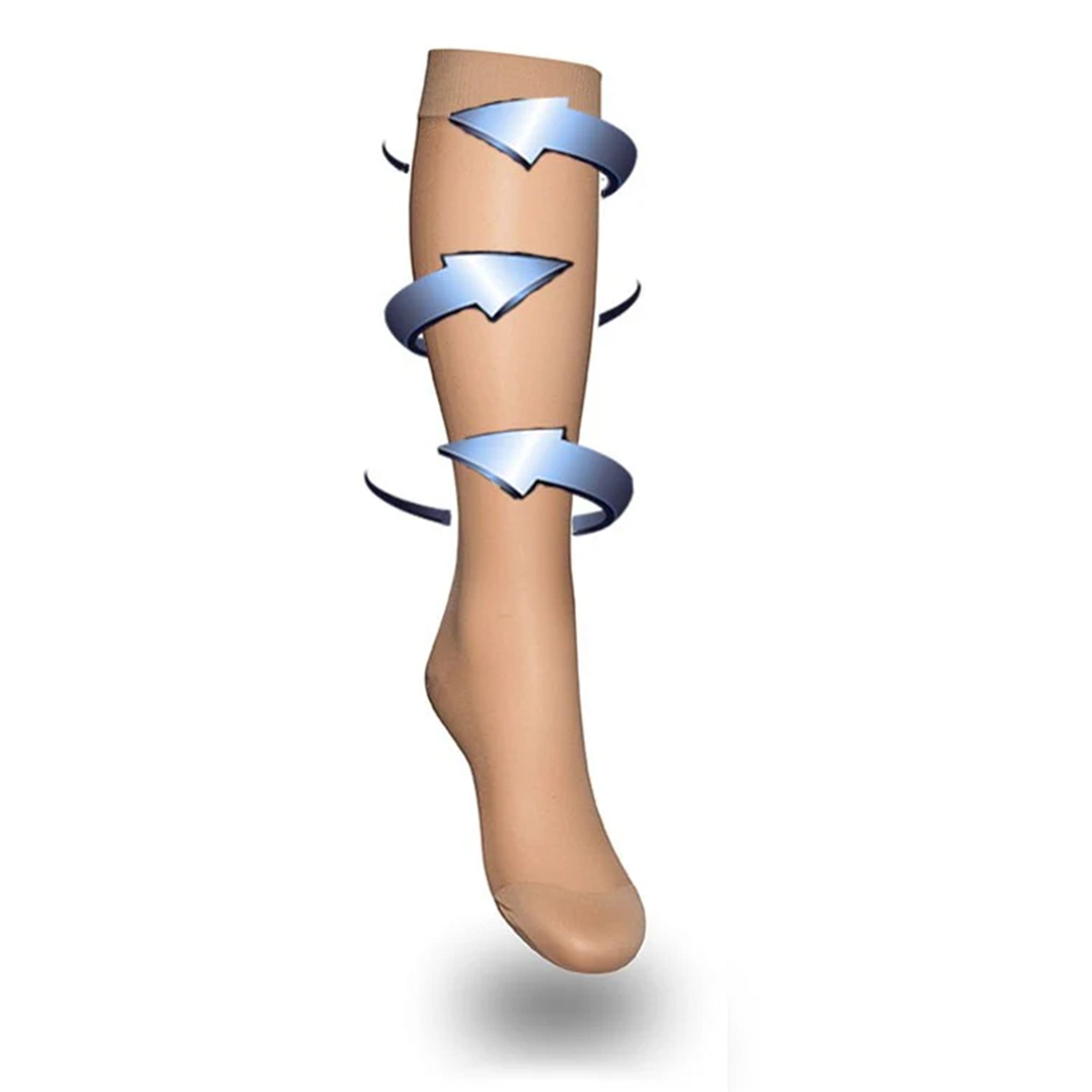 Støttestrømper 140 den beige for slitne og hovne ben