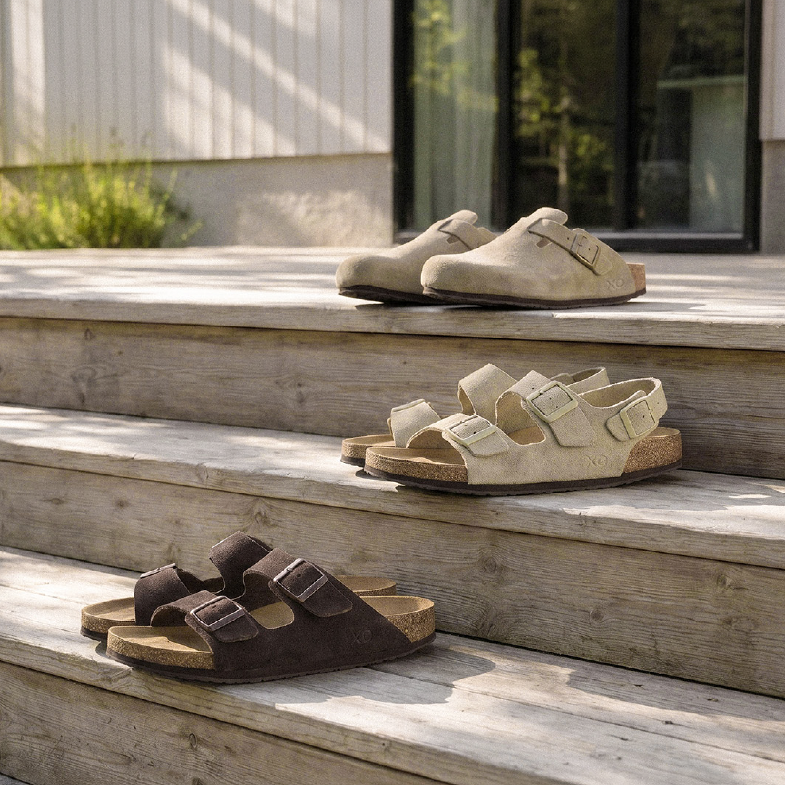 XOCORE Soft rocker support sandal slingback coffee brown