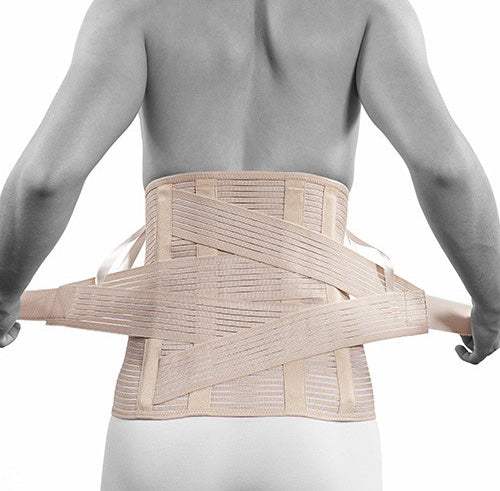 Ryggstøtte med ekstra stabiliserende stropp, høy modell, beige