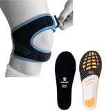 Complete football kit with knee brace and sports insole