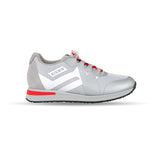 Eikon ortopediske damesko for stabilitet og komfort i sølv/rød