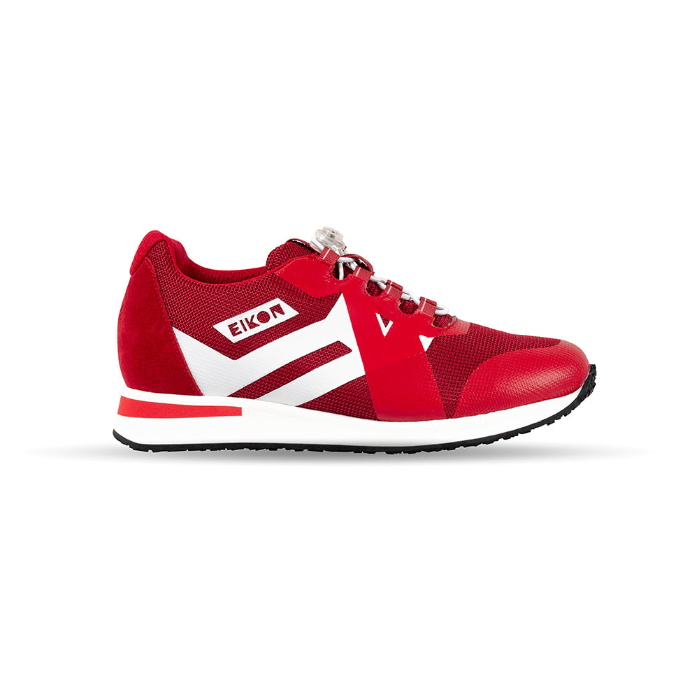 Eikon ortopediske damesko for stabilitet og komfort i rødt/hvitt