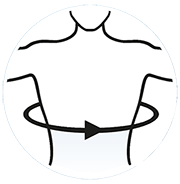 Holdningsvest SLIM 8 - for bedre holdning_size-guide
