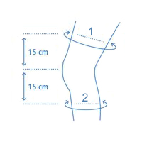 Knestøtte Dynamics Plus_size-guide