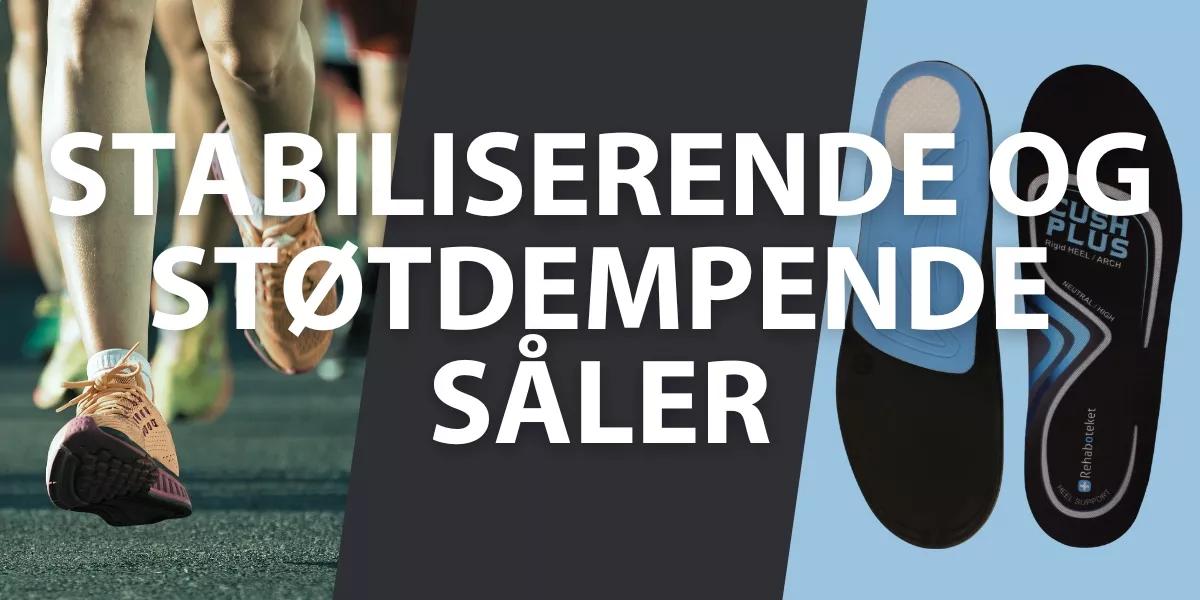 Stabiliserende og støtdempende såler